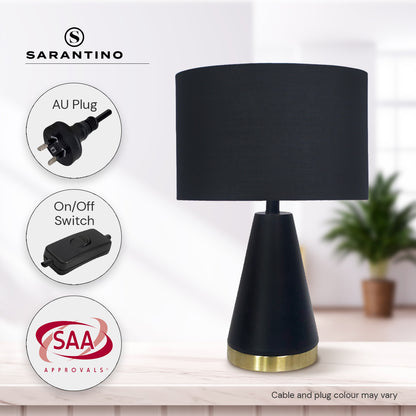Sarantino Metal Table Lamp in Black and Gold Tristar Online