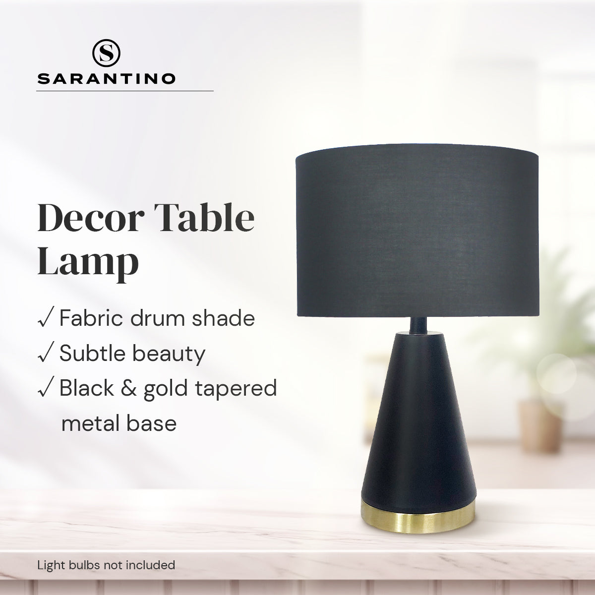 Sarantino Metal Table Lamp in Black and Gold Tristar Online