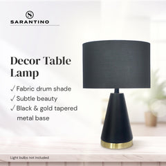 Sarantino Metal Table Lamp in Black and Gold Tristar Online