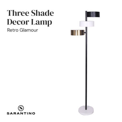 Sarantino Metal Floor Lamp with 3 Swirl Shades Tristar Online