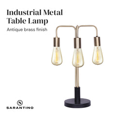 Sarantino Exposed Bulb Industrial Table Lamp Tristar Online