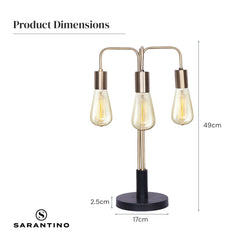 Sarantino Exposed Bulb Industrial Table Lamp Tristar Online