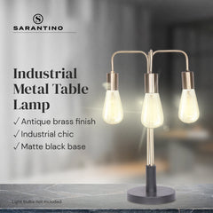 Sarantino Exposed Bulb Industrial Table Lamp Tristar Online