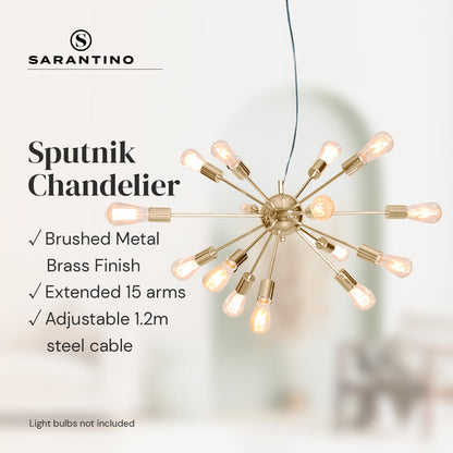 Sarantino 15-Light Sputnik Chandelier in Brass Finish Tristar Online