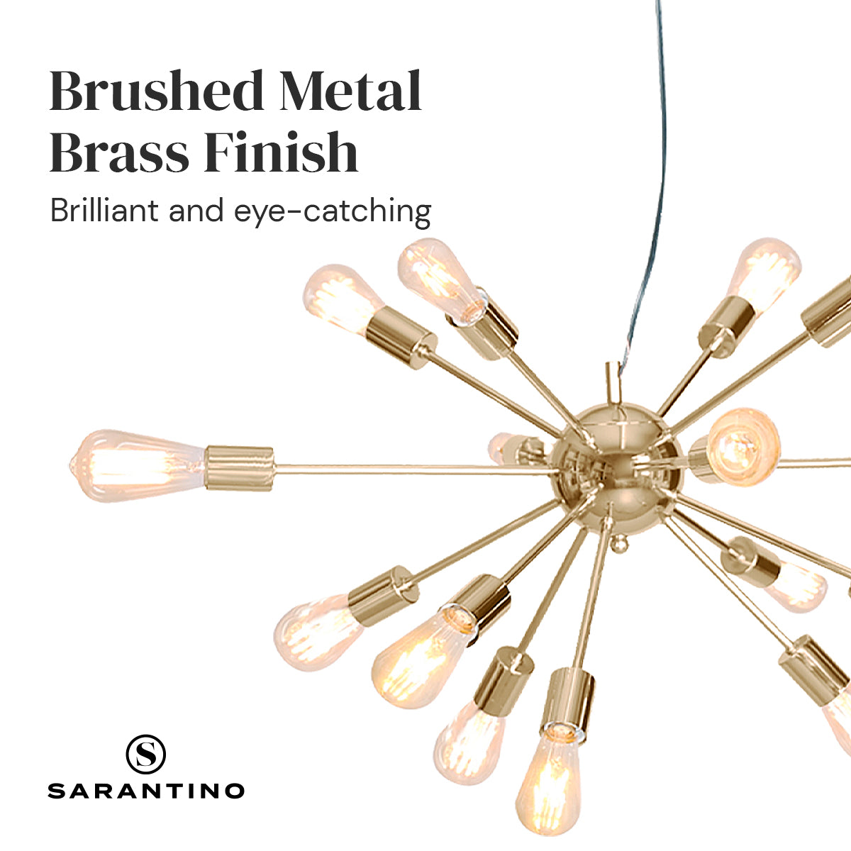 Sarantino 15-Light Sputnik Chandelier in Brass Finish Tristar Online