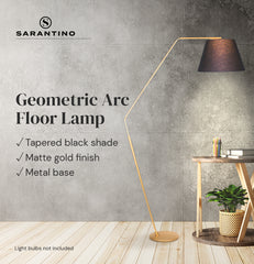 Sarantino Arc Floor Lamp with Empire Shade Tristar Online