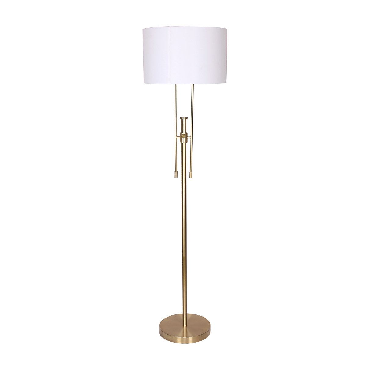 Sarantino Brushed Gold Height-Adjustable Metal Floor Lamp Tristar Online