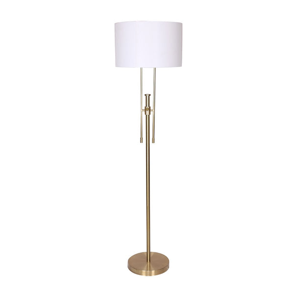 Sarantino Brushed Gold Height-Adjustable Metal Floor Lamp Tristar Online