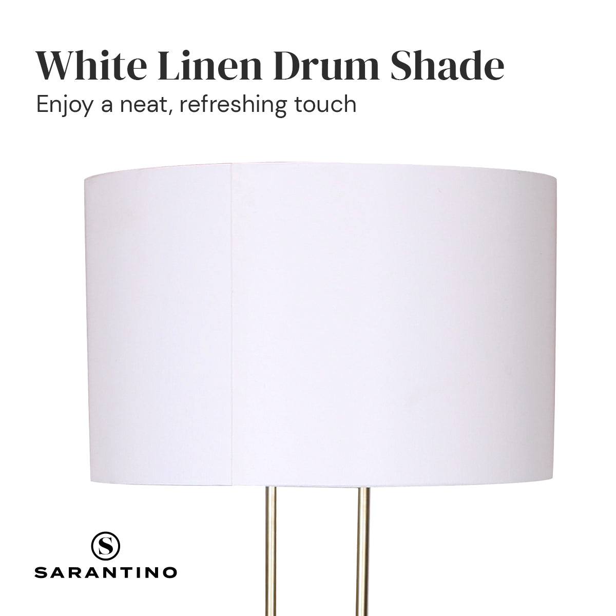 Sarantino Brushed Gold Height-Adjustable Metal Floor Lamp Tristar Online