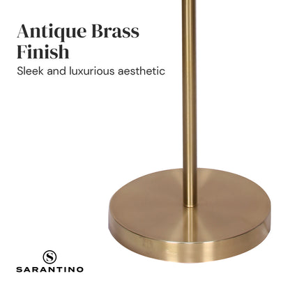 Sarantino Brushed Gold Height-Adjustable Metal Floor Lamp Tristar Online