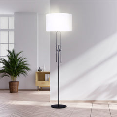 Sarantino Height-Adjustable Metal Floor Lamp Matte Black Tristar Online