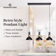 Sarantino 3-Light Hanging Pendant Lamp Tristar Online