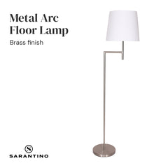 Sarantino Nickel Metal Arc Floor Lamp Tristar Online