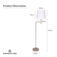 Sarantino Nickel Metal Arc Floor Lamp Tristar Online