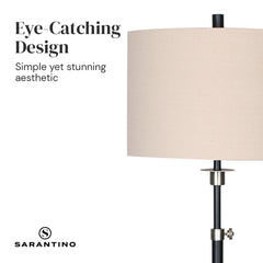 Sarantino Metal Floor Lamp with Cream Drum Shade Tristar Online