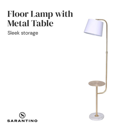 Sarantino Marble & Metal End Table Top Floor Lamp Tristar Online