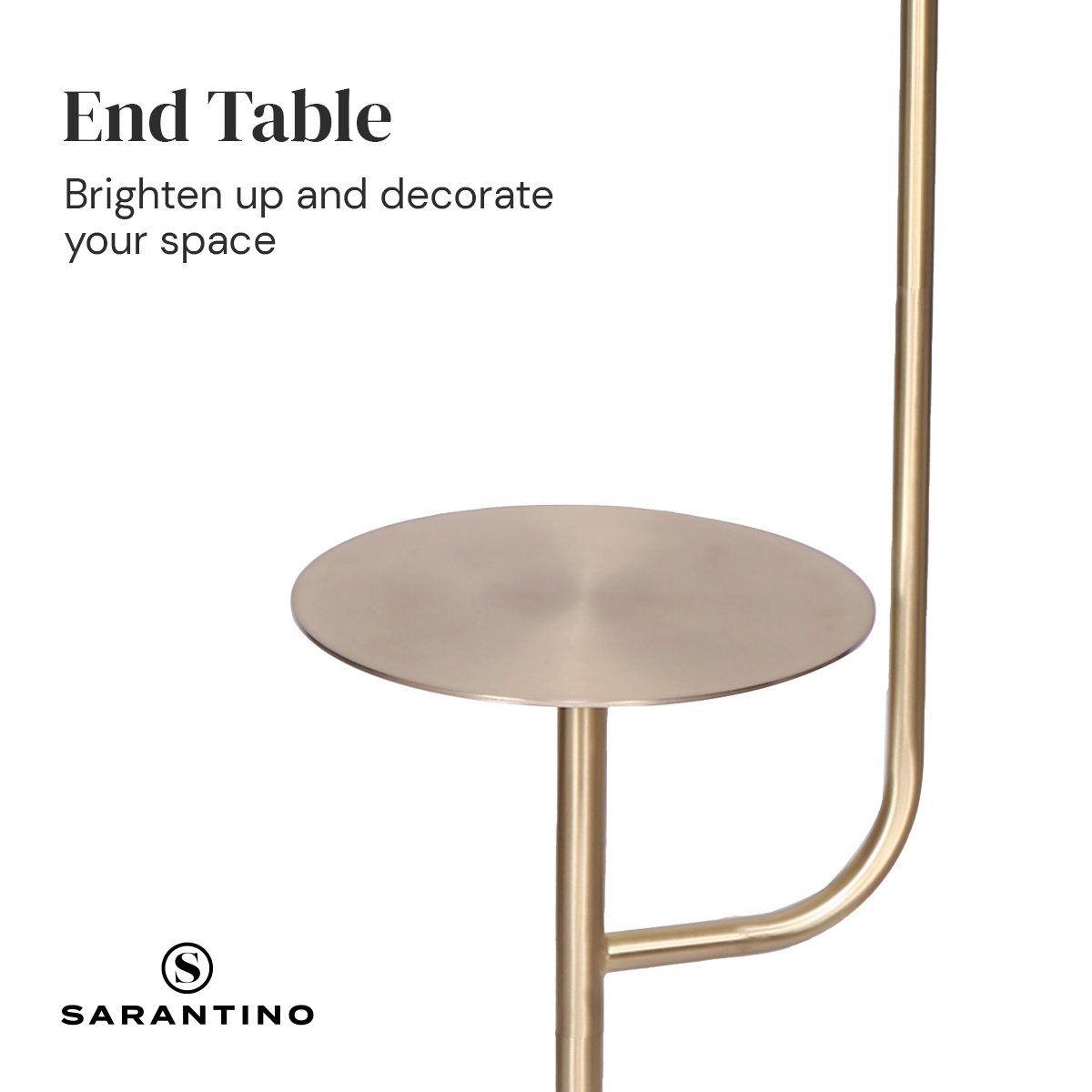 Sarantino Marble & Metal End Table Top Floor Lamp Tristar Online