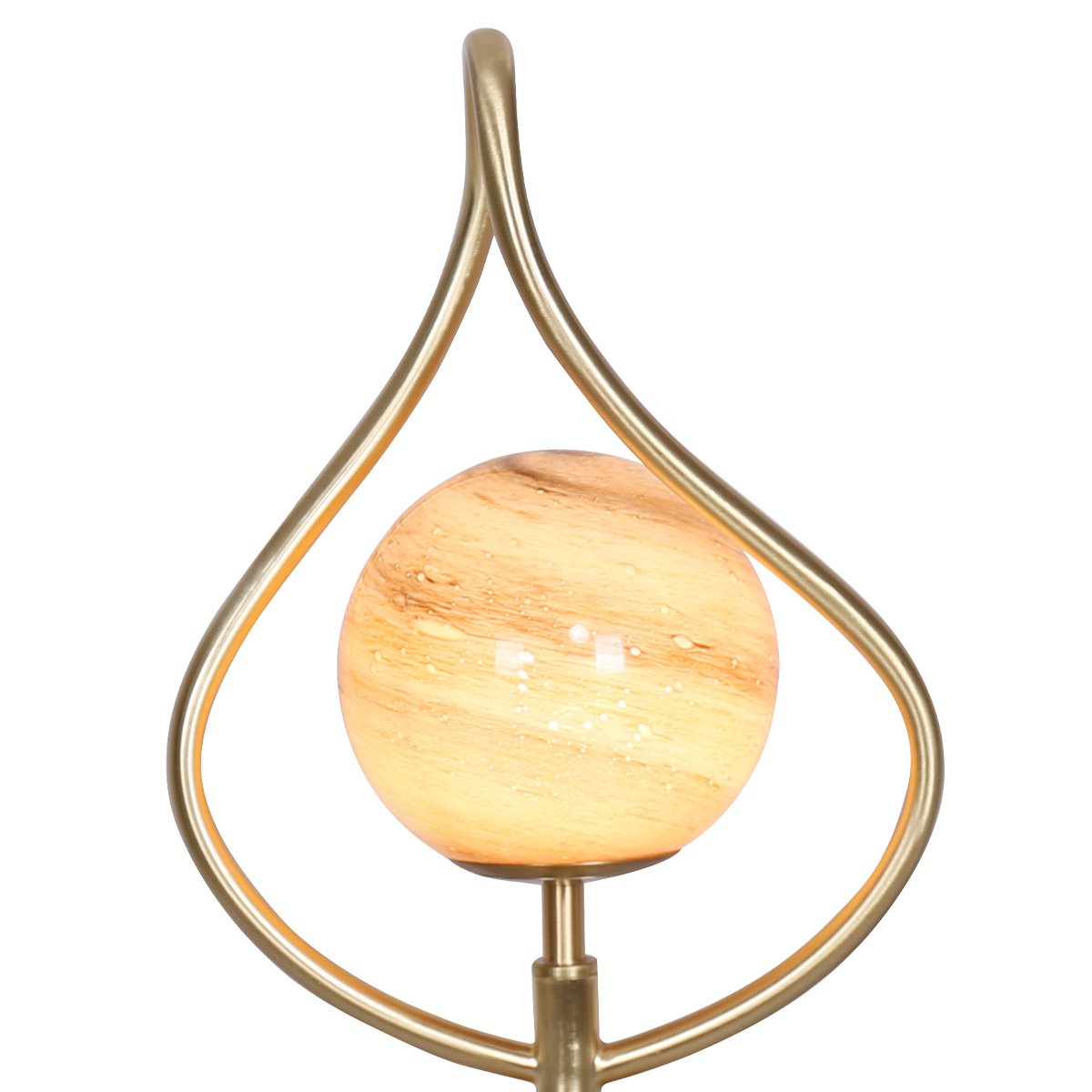 Sarantino Sculptural Orange Glass Table Lamp With White Marble Base Tristar Online