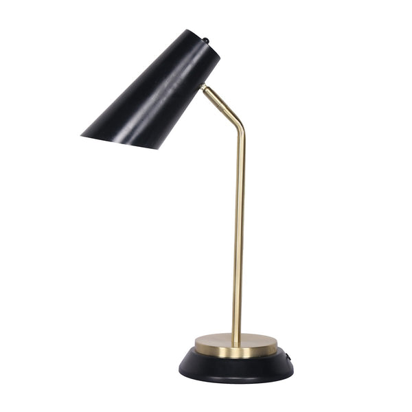 Sarantino Electric Reading Light Table Lamp Brass Finish - Black Tristar Online