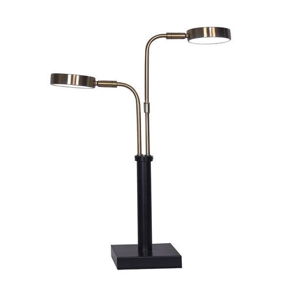 Sarantino LED Metal Table Lamp with 2 Lights Brushed Gold Black Finish Tristar Online