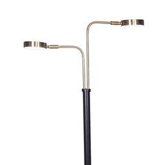 Sarantino LED Metal Floor Lamp with 2 Lights in Brushed Gold and Black Finish Tristar Online