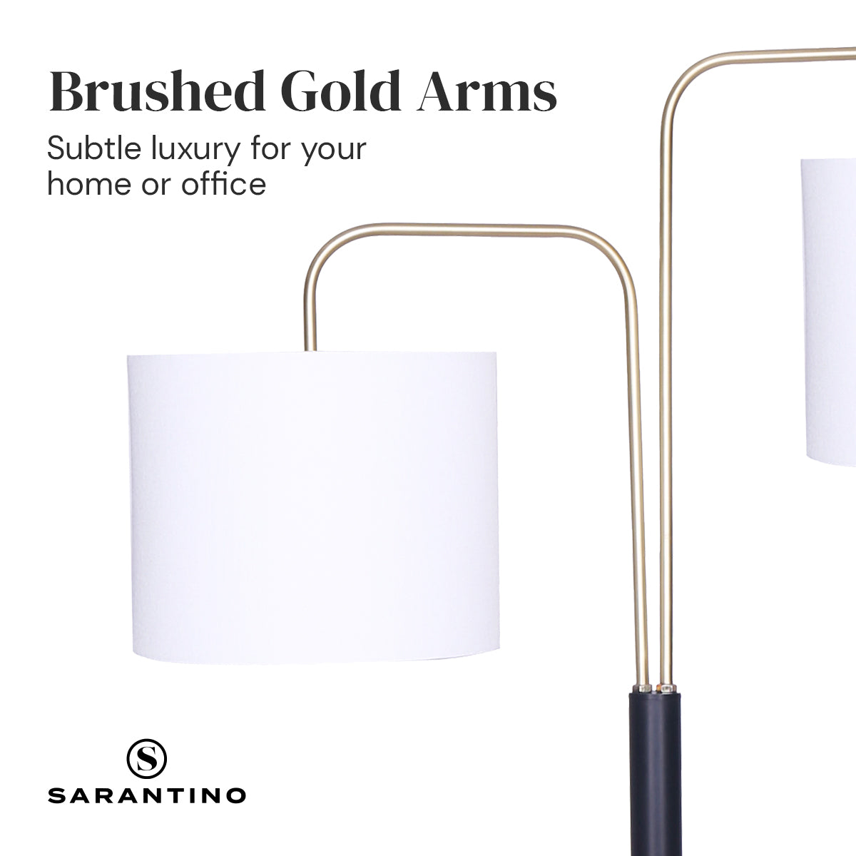Sarantino Black/Brass Finish Reading Light  Electric Table Lamp Tristar Online