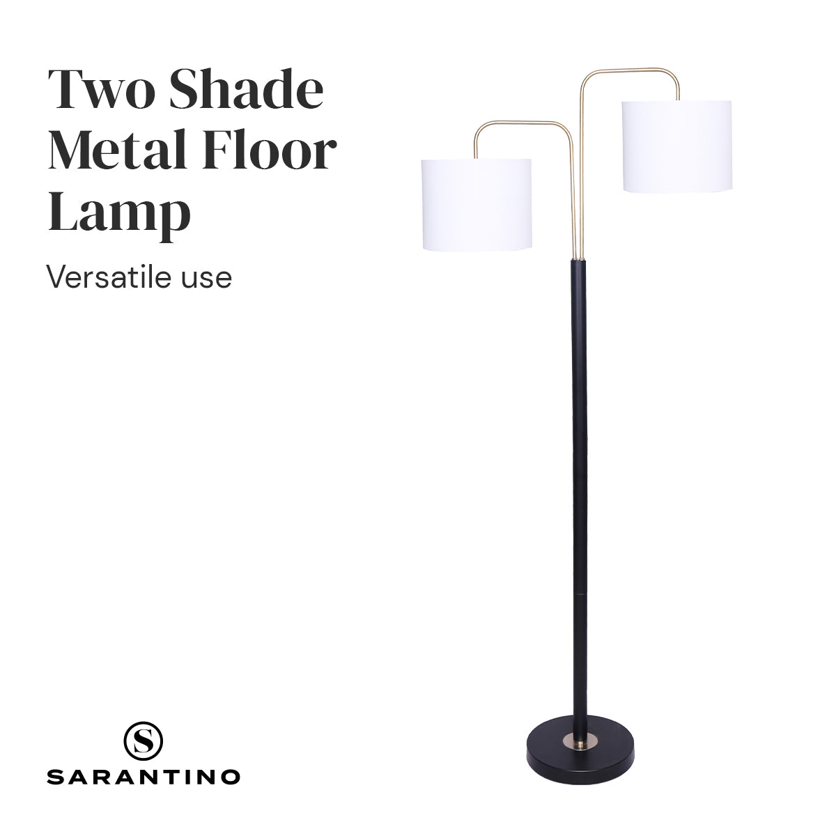 Sarantino Black/Brass Finish Reading Light  Electric Table Lamp Tristar Online