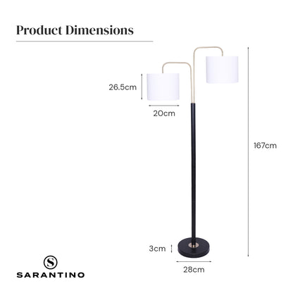 Sarantino Black/Brass Finish Reading Light  Electric Table Lamp Tristar Online