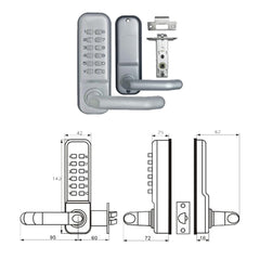 Kartrite Push Button Digital Combination Security Door Lock Tristar Online