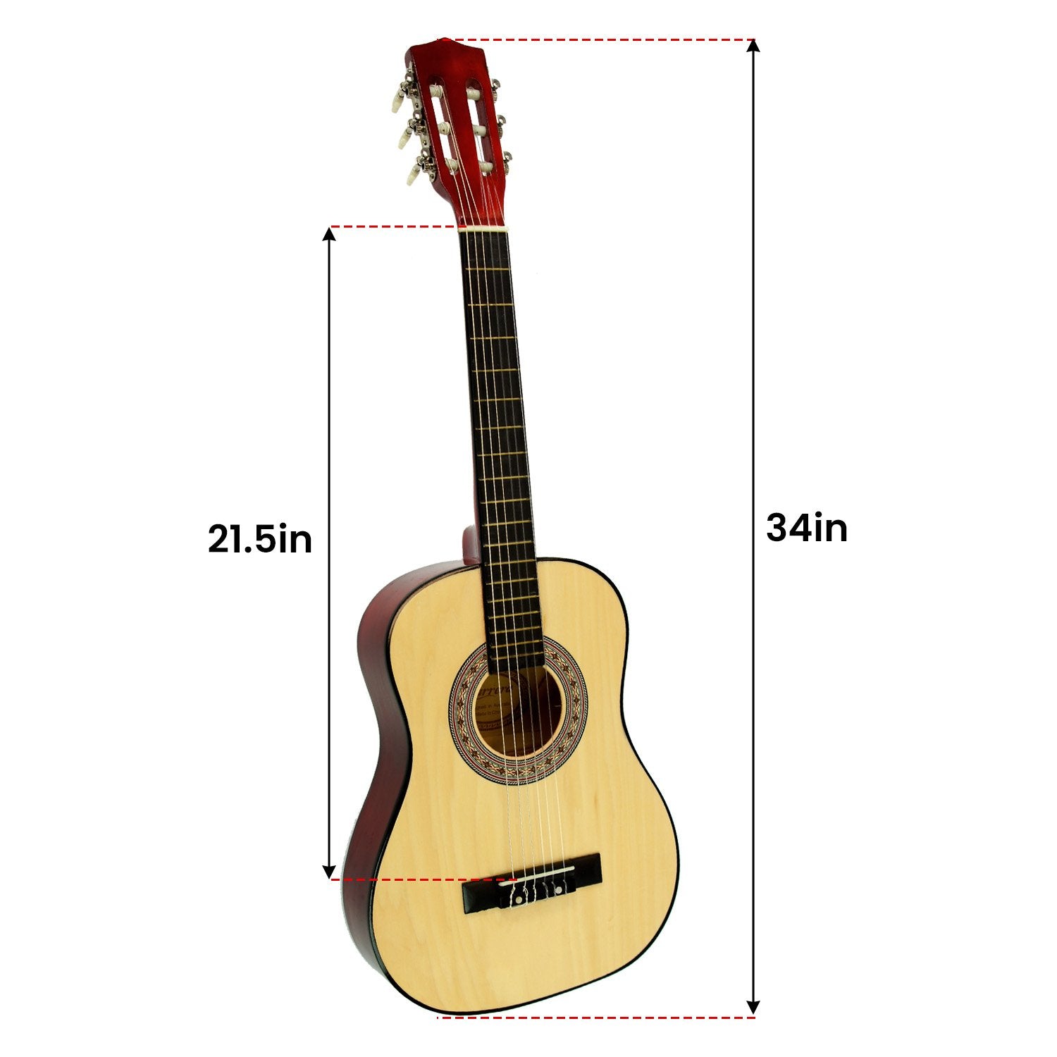 Karrera Childrens Guitar  Wooden 34in Acoustic - Natural Tristar Online