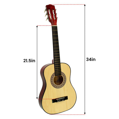 Karrera Childrens Guitar  Wooden 34in Acoustic - Natural Tristar Online