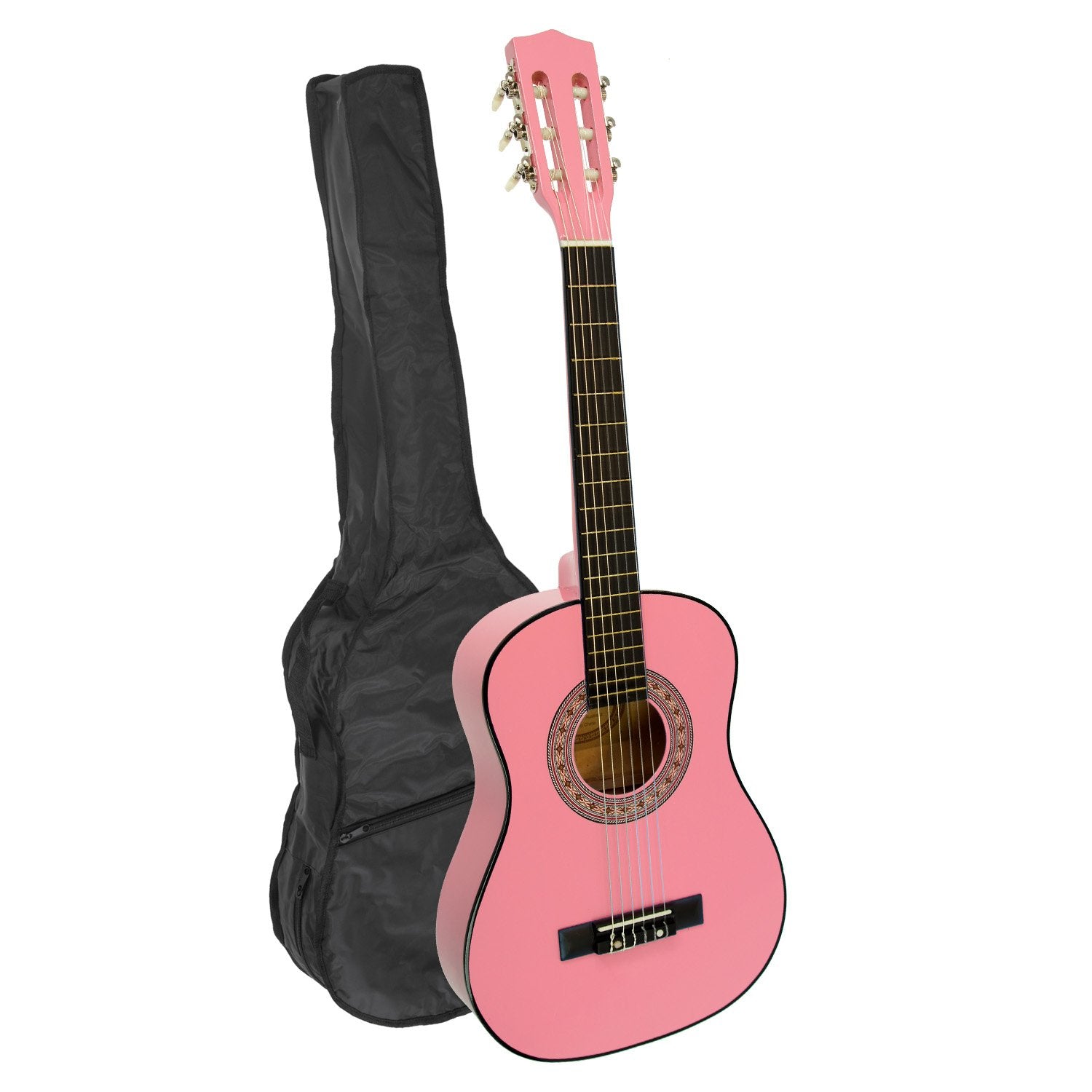 Karrera 34in Acoustic Wooden Childrens Guitar - Pink Tristar Online