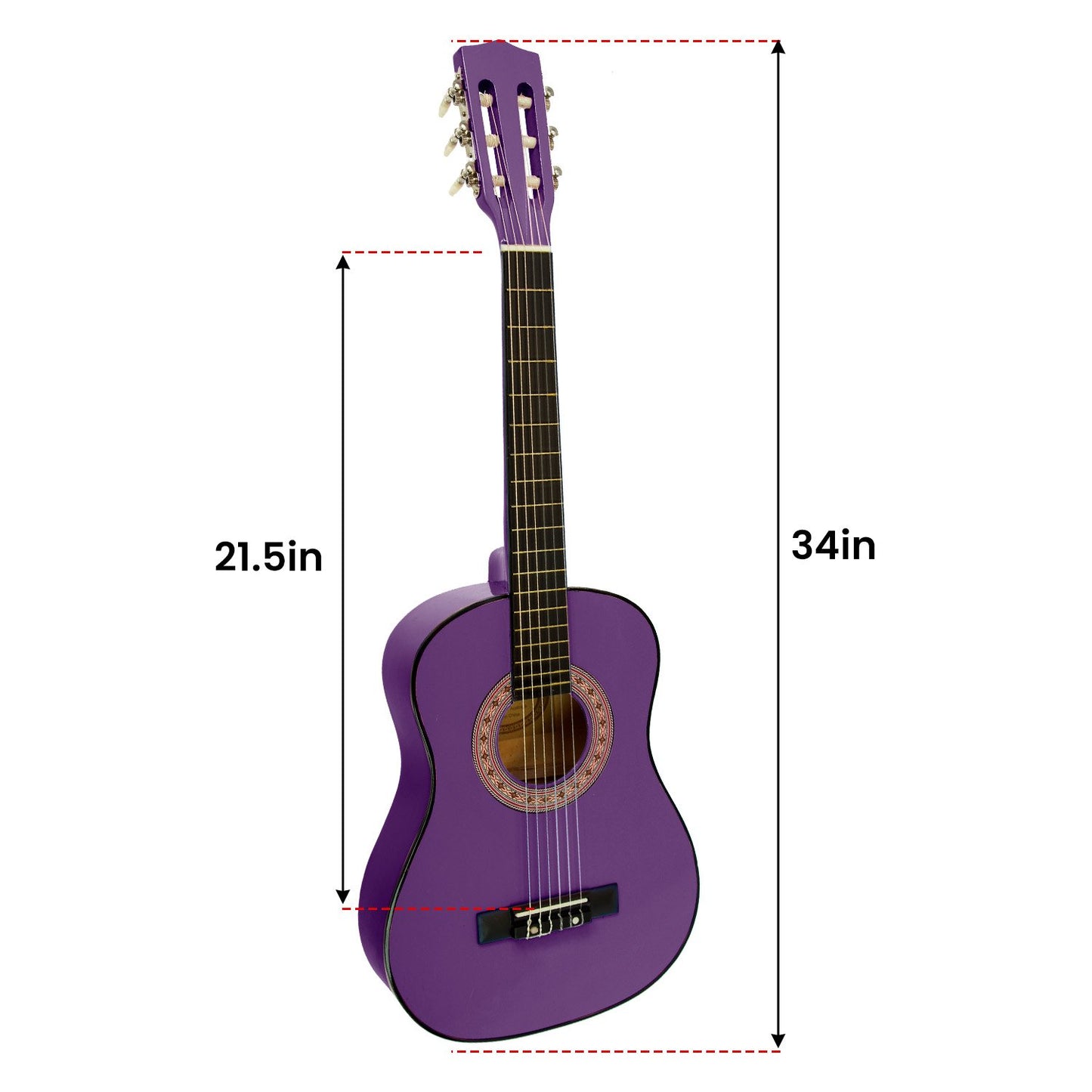 Karrera 34in Acoustic Children no cut Guitar - Purple Tristar Online