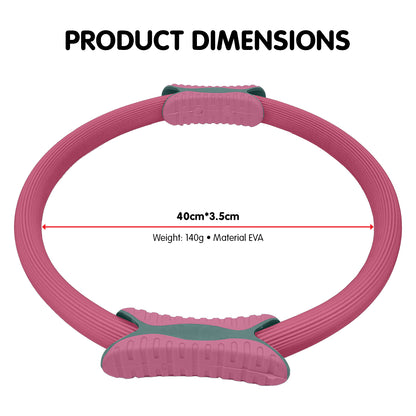 Powertrain Pilates Ring Band Yoga Home Workout Exercise Band Pink Tristar Online
