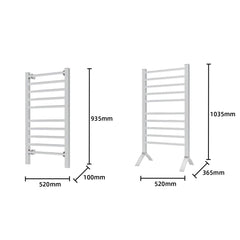 Pronti Heated Towel Rack Electric Bathroom Towel Rails Warmer Ev-160- Silver Tristar Online