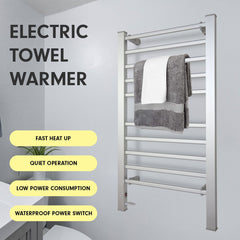 Pronti Heated Towel Rack Electric Bathroom Towel Rails Warmer Ev-160- Silver Tristar Online