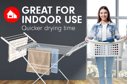 Pronti Heated Towel Clothes Rack Dryer Warmer Rack Airer Heat Line Hanger Laundry Tristar Online