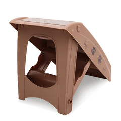 Furtastic 50cm Foldable Step Ladder Stairs - Brown Tristar Online