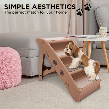 Furtastic 50cm Foldable Step Ladder Stairs - Brown Tristar Online