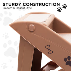 Furtastic 50cm Foldable Step Ladder Stairs - Brown Tristar Online