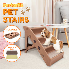 Furtastic 50cm Foldable Step Ladder Stairs - Brown Tristar Online