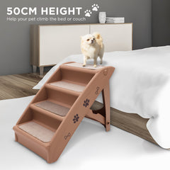 Furtastic 50cm Foldable Step Ladder Stairs - Brown Tristar Online