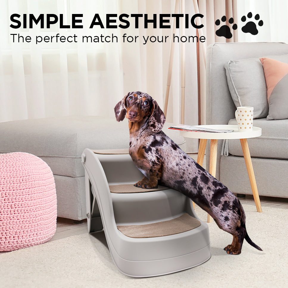Furtastic 38cm Foldable Pet Stairs Ramp - Grey Tristar Online