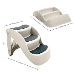 Furtastic 38cm Foldable Pet Stairs Ramp - White Tristar Online