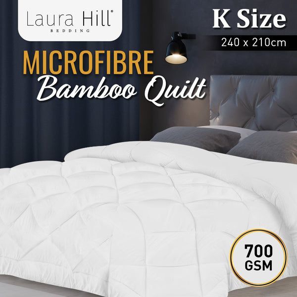 Laura Hill Microfibre Bamboo Comforter Quilt 700gsm - King Tristar Online