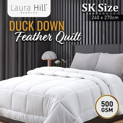 Laura Hill 500GSM Duck Down Feather Quilt Comforter Doona - Super King Tristar Online