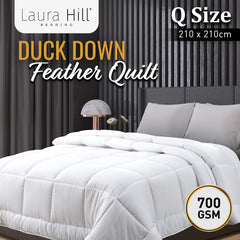 Laura Hill 700GSM Duck Down Feather Quilt Duvet Doona - Queen Tristar Online