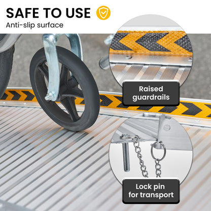 Rigg Aluminium Foldable Wheelchair Ramp With Handle - 3ft Tristar Online