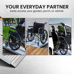 Rigg Aluminium Foldable Wheelchair Ramp With Handle - 3ft Tristar Online