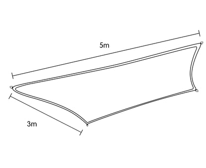 Wallaroo Rectangular Shade Sail: 3m x 5m - Sand Tristar Online